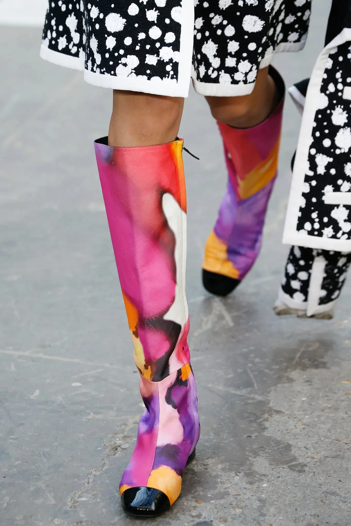 2015 Multicolour Fabric Boots