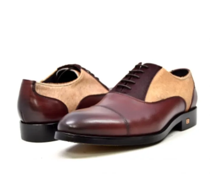 Albert Genuine Pony Skin and Leather Shoes