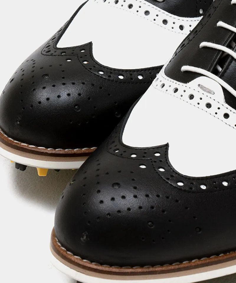 ALL CLASSIC Golf Noble Wingtip Classic Golf Shoes - Black Toe