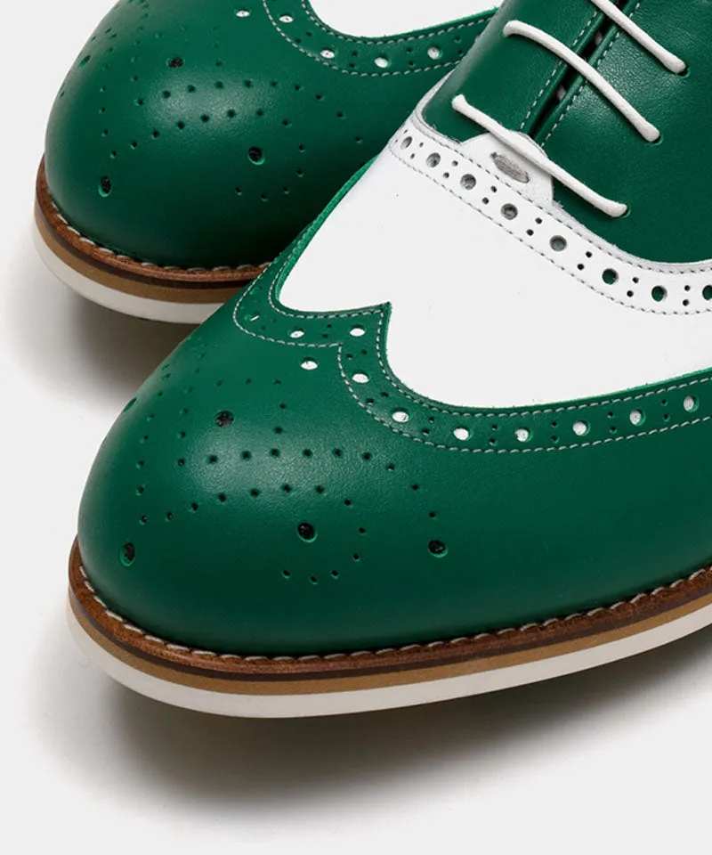 ALL CLASSIC Golf Noble Wingtip Classic Golf Shoes - Green