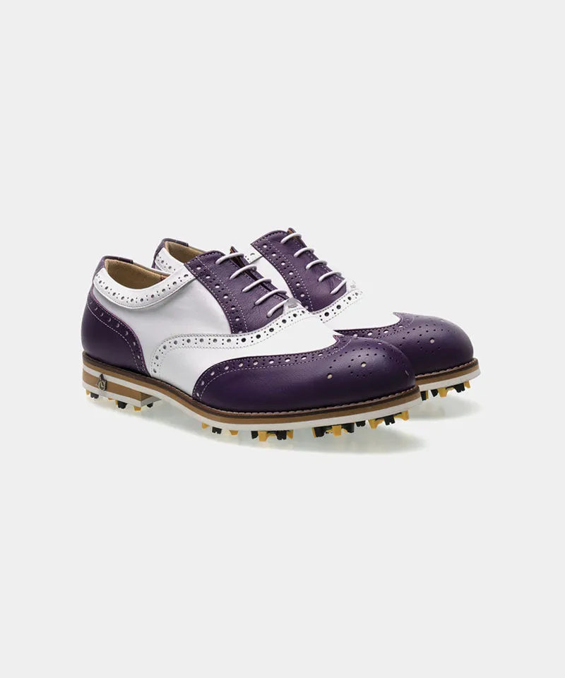 ALL CLASSIC Golf Noble Wingtip Classic Golf Shoes - Purple