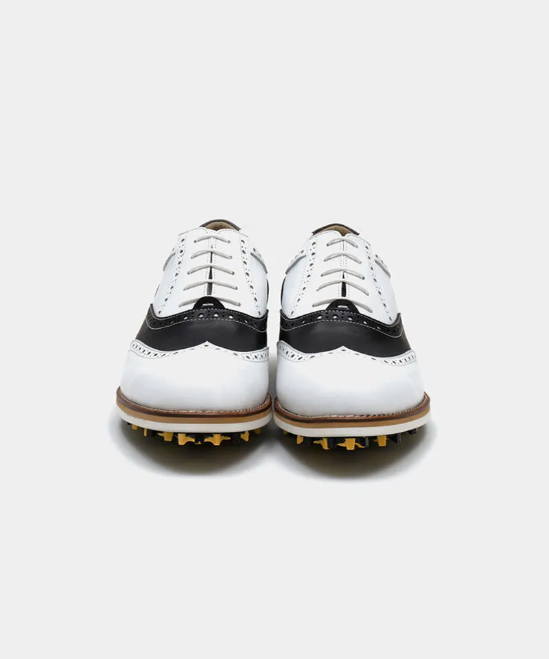 ALL CLASSIC Golf Noble Wingtip Classic Golf Shoes - White Toe