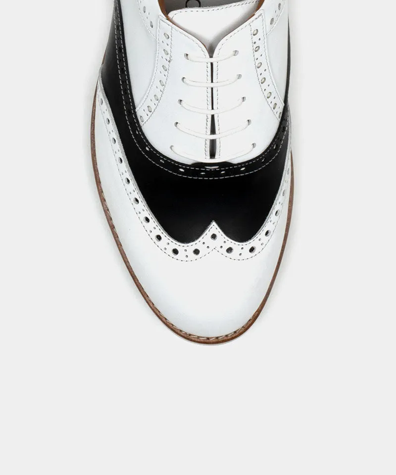 ALL CLASSIC Golf Noble Wingtip Classic Golf Shoes - White Toe