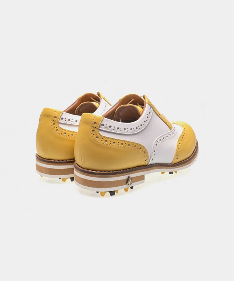 ALL CLASSIC Golf Noble Wingtip Classic Golf Shoes - Yellow