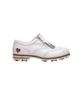 ALL CLASSIC Golf Nomantic Noble Wingtip Classic Golf Shoes - White