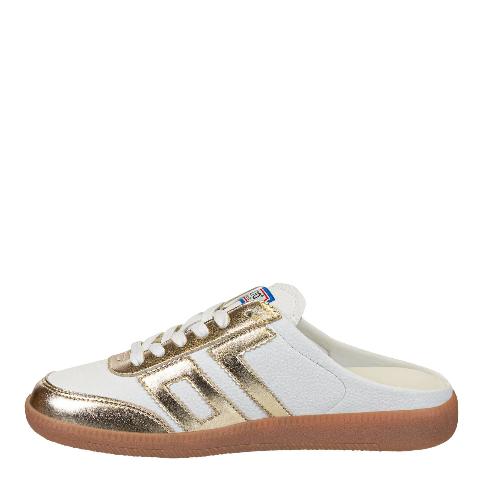 BACK 70 - EASTER in METALLIC GOLD Backless Sneakers