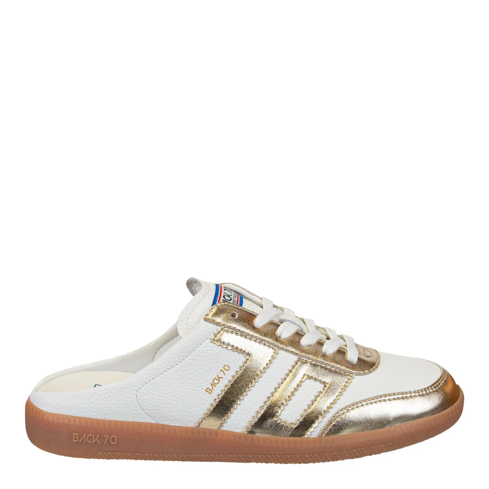 BACK 70 - EASTER in METALLIC GOLD Backless Sneakers