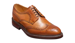 Barker Kelmarsh Wingtip Brogue Derby Shoe -Cedar Grain