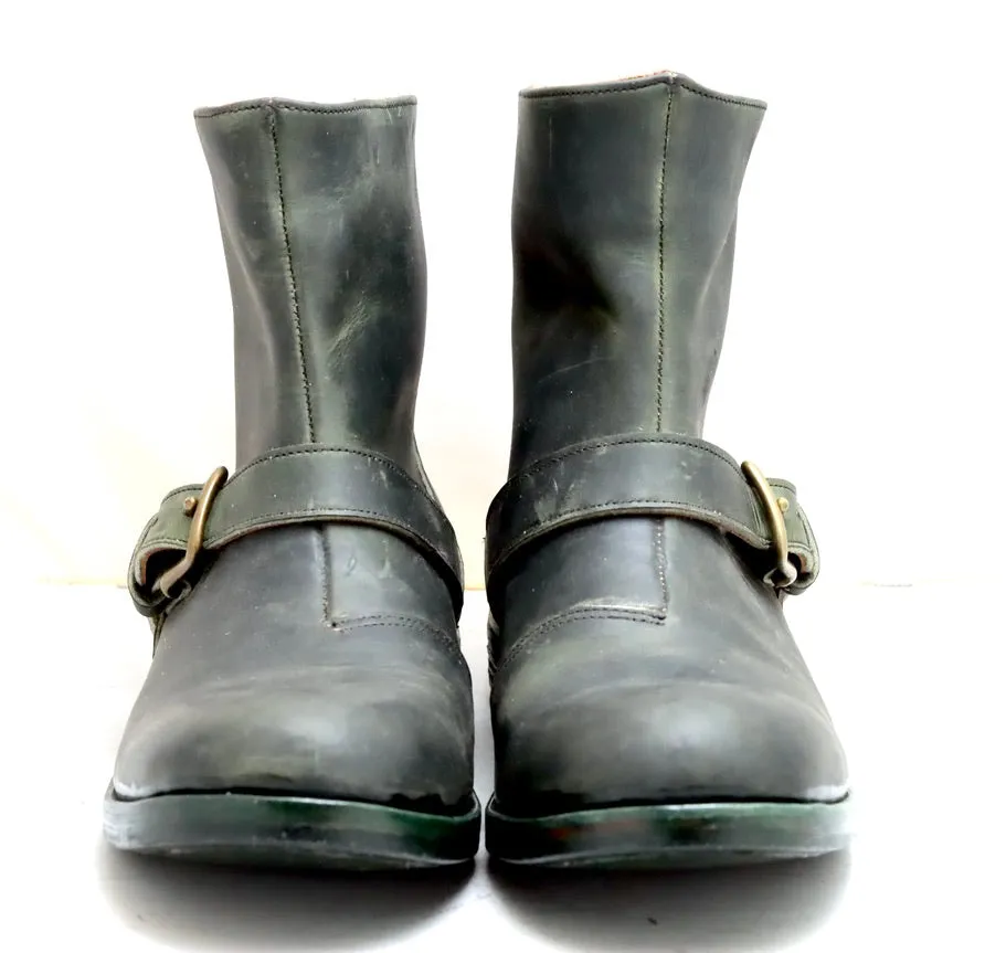 Biker boot 1 | Petrolio  |  waxy calf