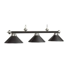 Billiard Light 3 shade B54-LTHR BLK