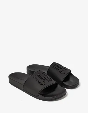 Black Logo Pool Sliders