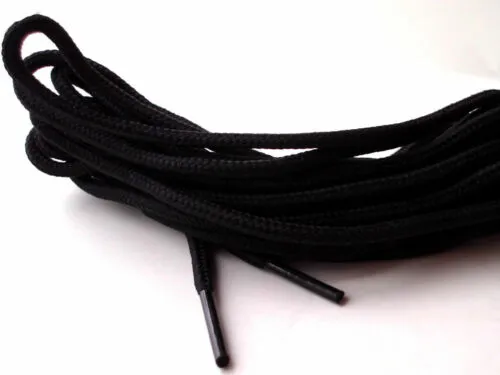 Boot Laces Black 400cm 157in Walking Hiking 4m Strong Extra Long Round Bootlaces