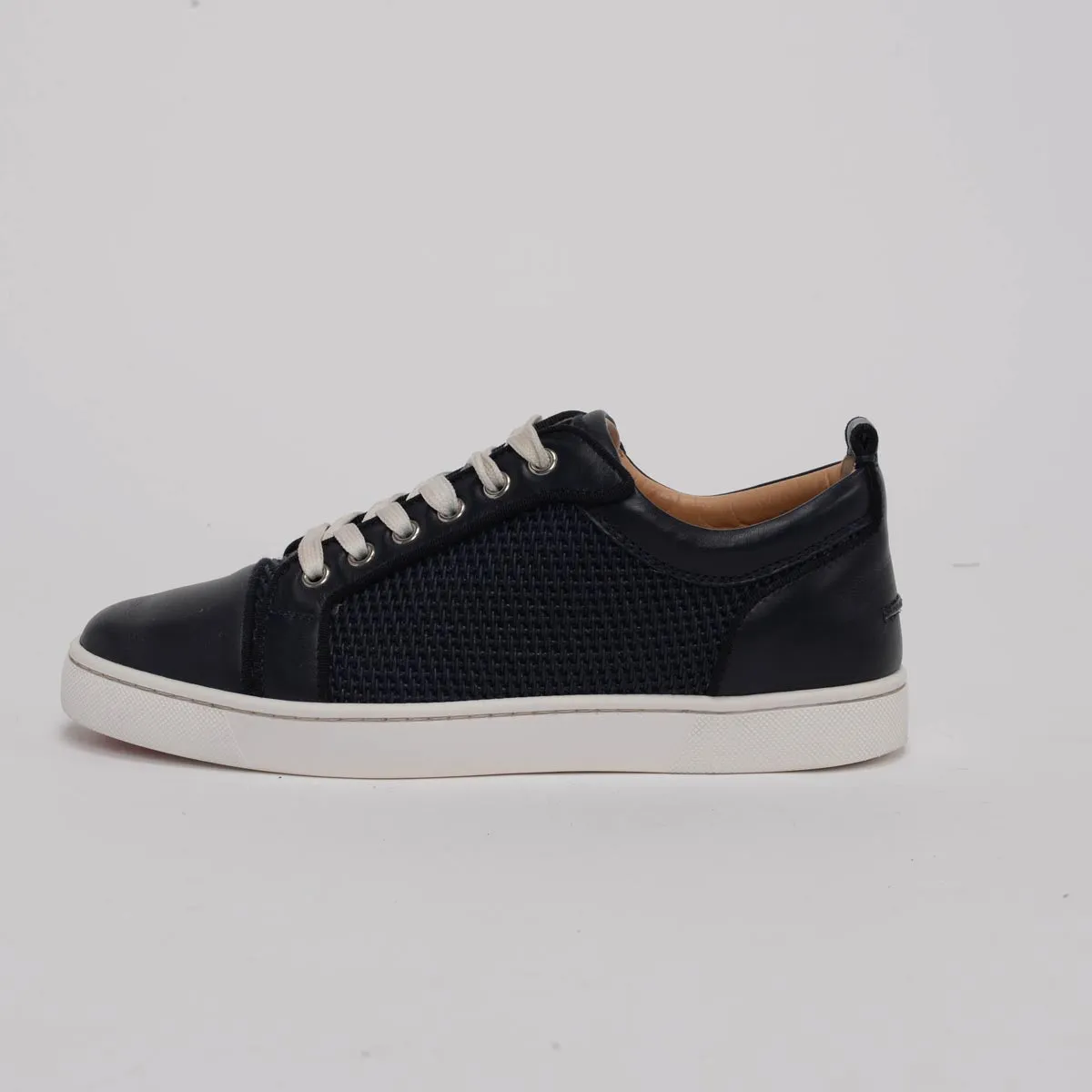 Christian Louboutin Navy Leather Louis Junior Orlato Sneakers 40