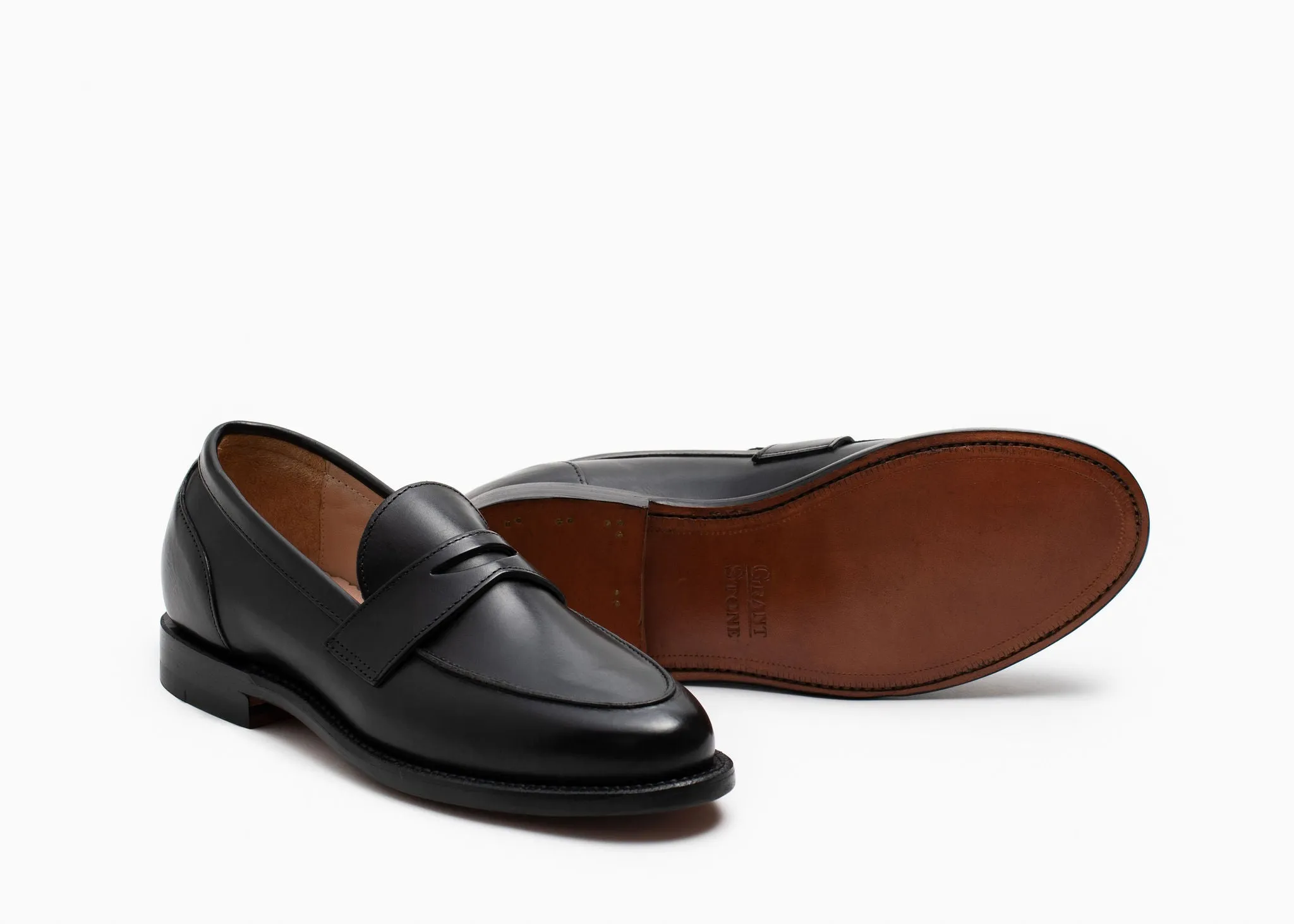 Clara Penny Loafer Black Calf