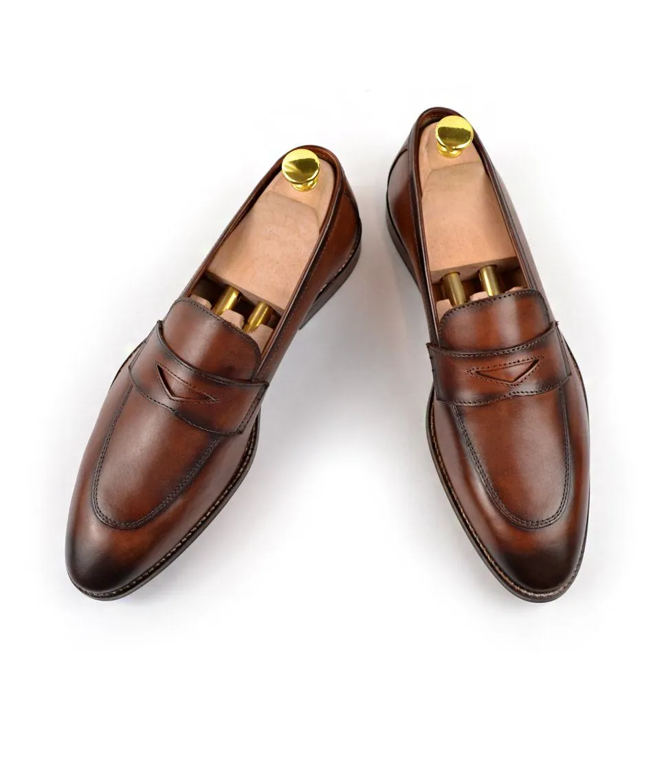 Cognac Penny Loafers