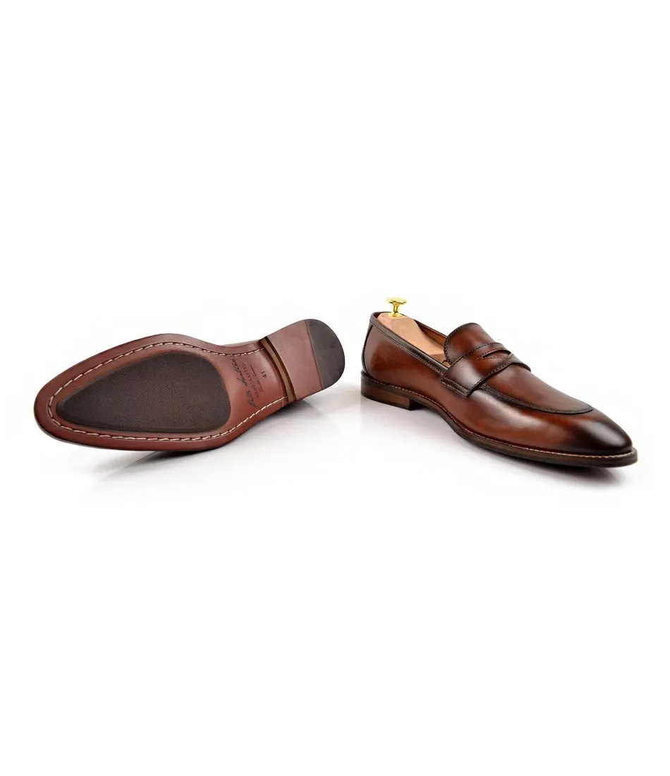 Cognac Penny Loafers