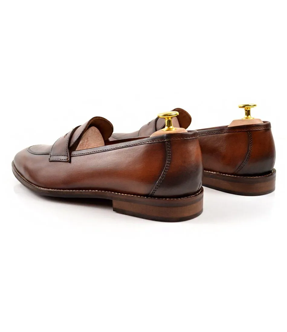 Cognac Penny Loafers