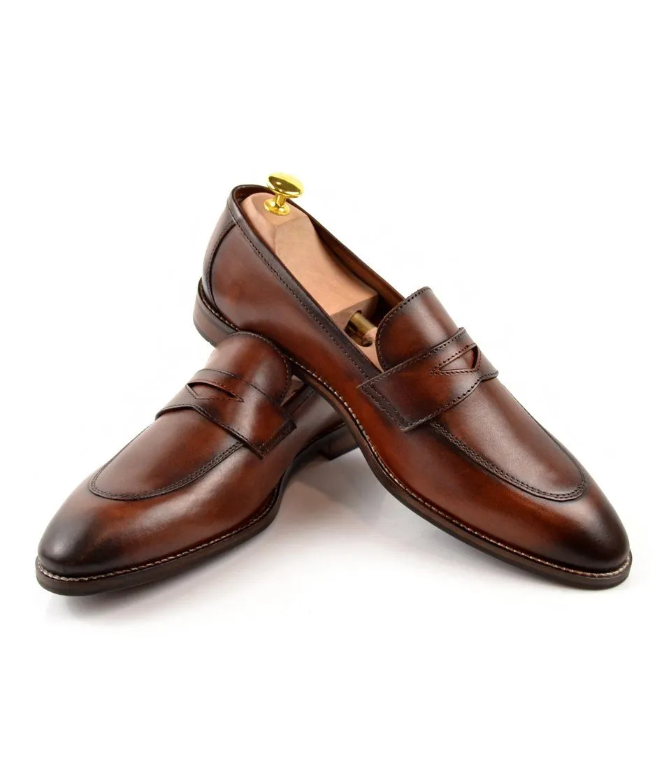 Cognac Penny Loafers