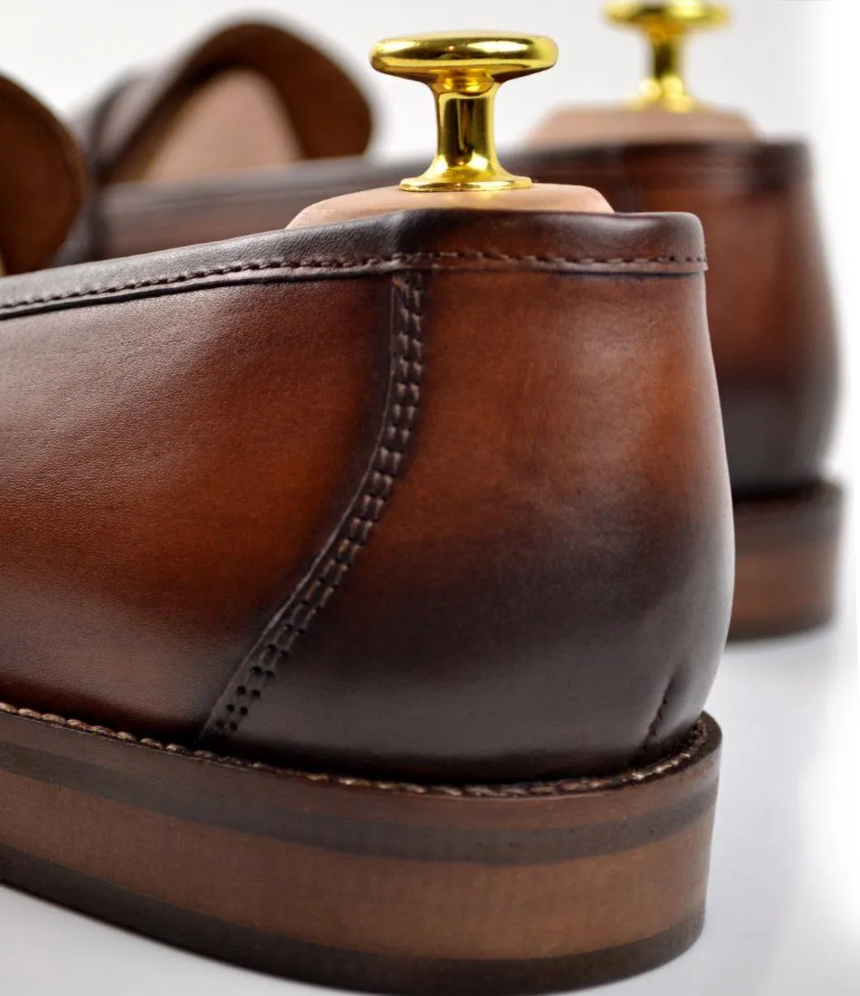 Cognac Penny Loafers