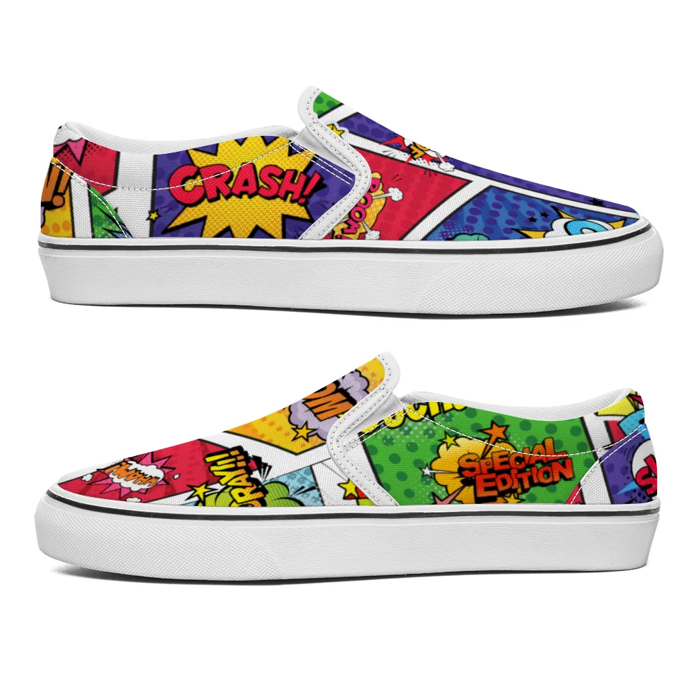 Comic Book Geek Collection - Unisex Slip-On Canvas Sneakers