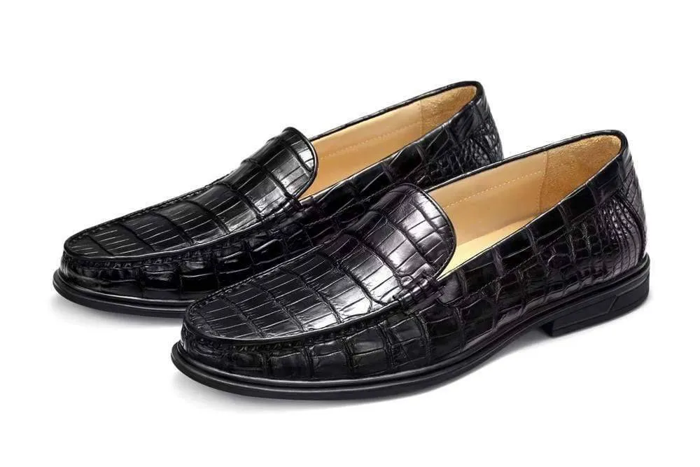 Crocodile Shoes Genuine Crocodile Leather Penny Casual Loafers  Slip-On Shoes