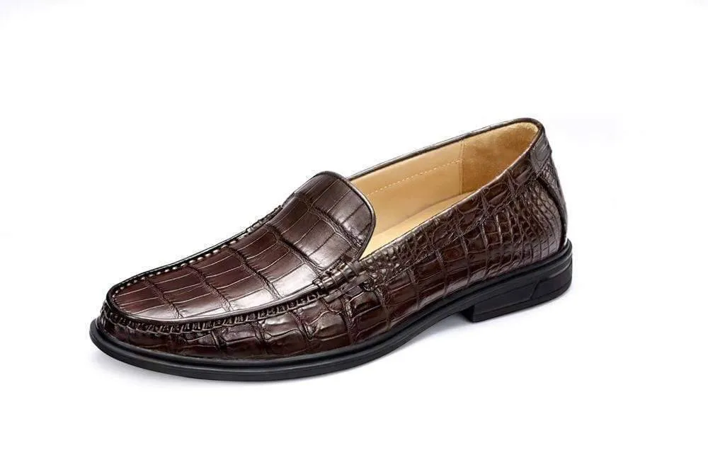 Crocodile Shoes Genuine Crocodile Leather Penny Casual Loafers  Slip-On Shoes