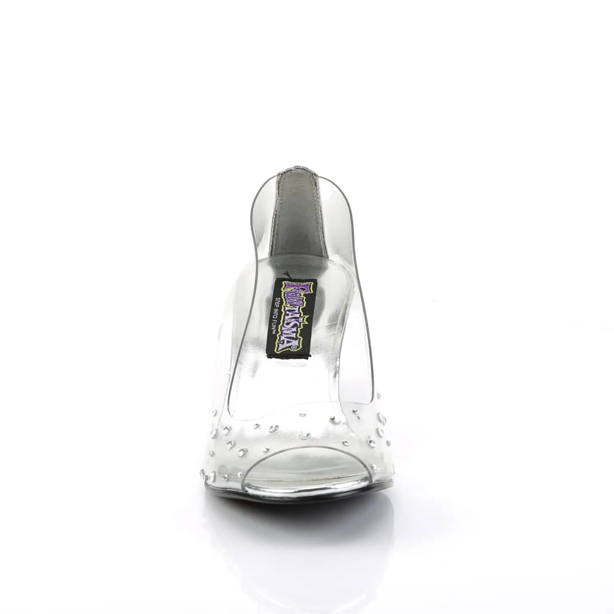 CRYSTAL-100 Clear Peep Toe Heel