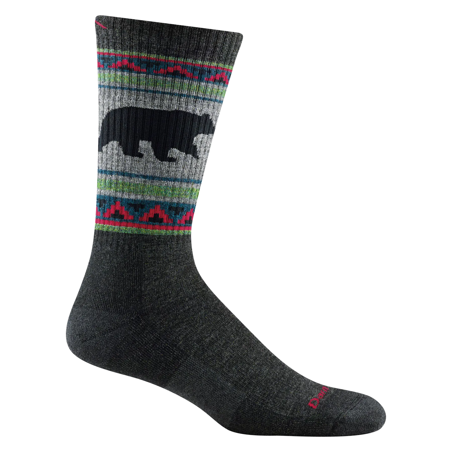 Darn Tough 1980 Men's VanGrizzle Boot Hiking Socks - Charcoal