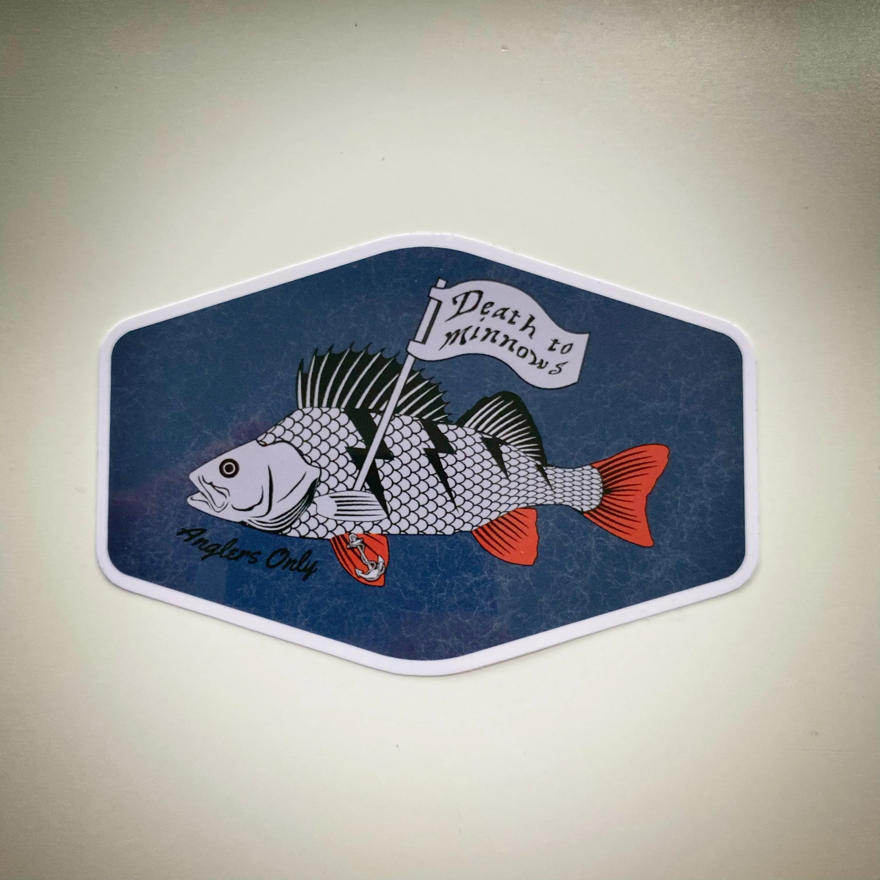 'Death to Minnows' Tackle Box Sticker