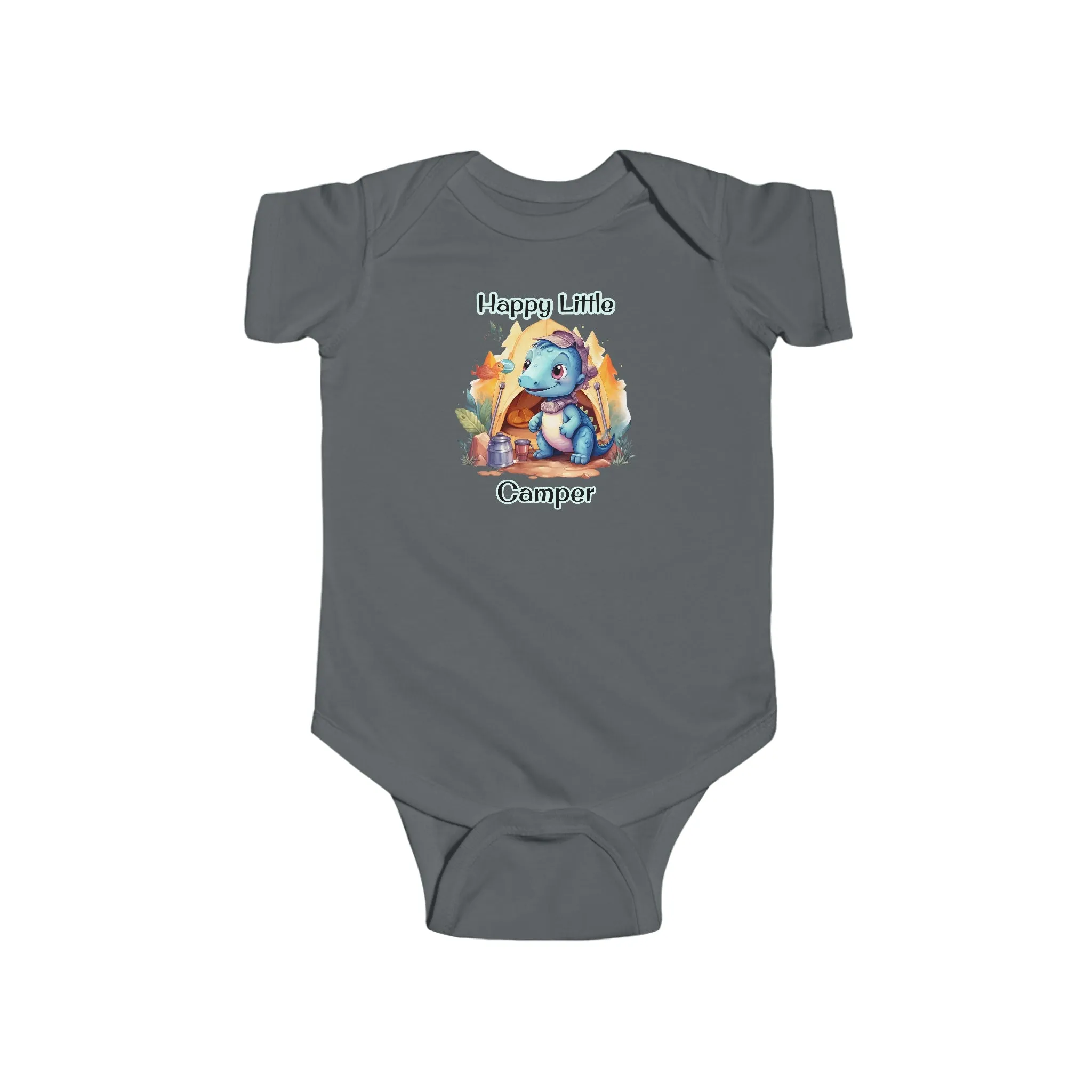 Dino Happy Little Camper Infant Fine Jersey Bodysuit