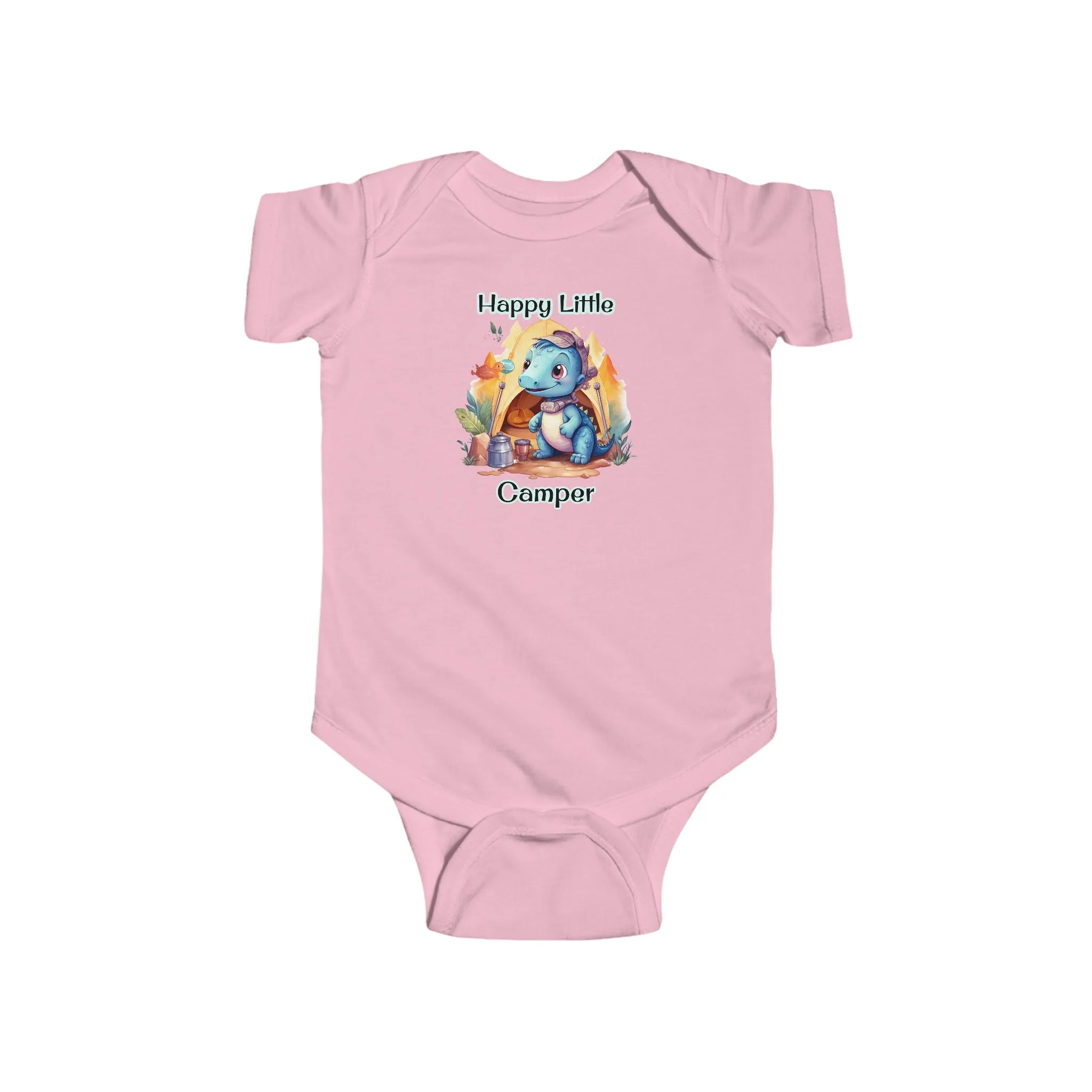 Dino Happy Little Camper Infant Fine Jersey Bodysuit