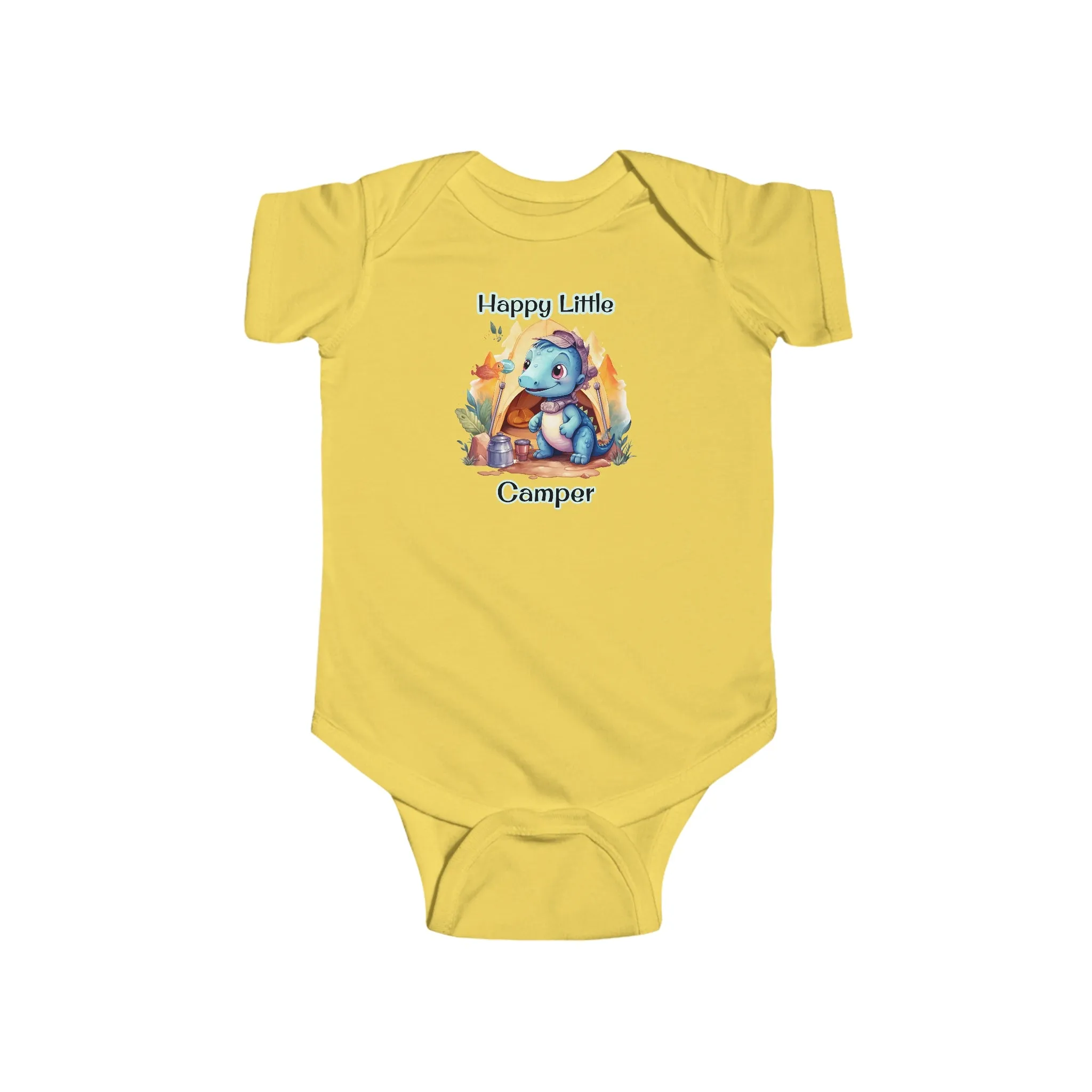 Dino Happy Little Camper Infant Fine Jersey Bodysuit