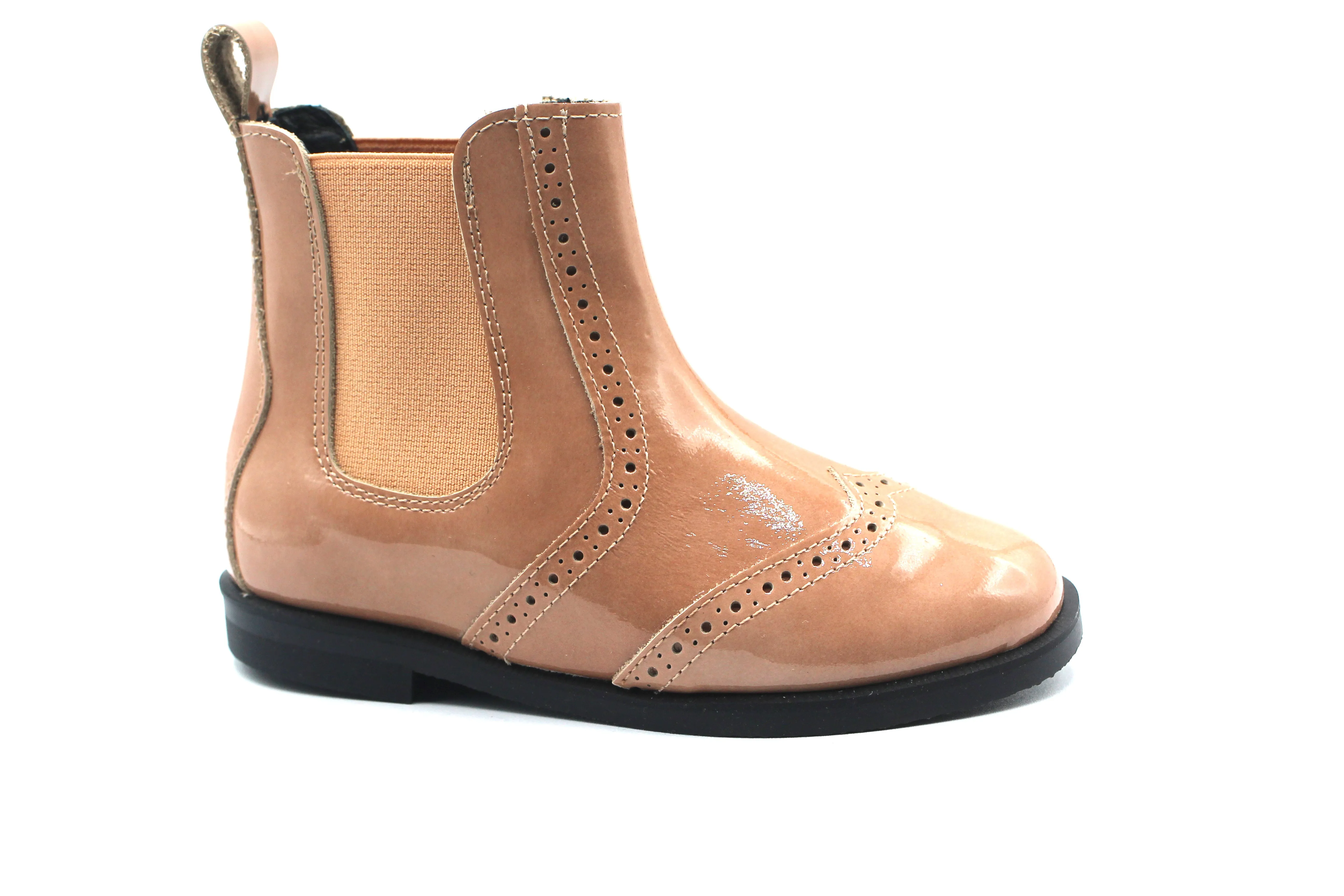 Don Louis Pink Patent Wingtip Bootie