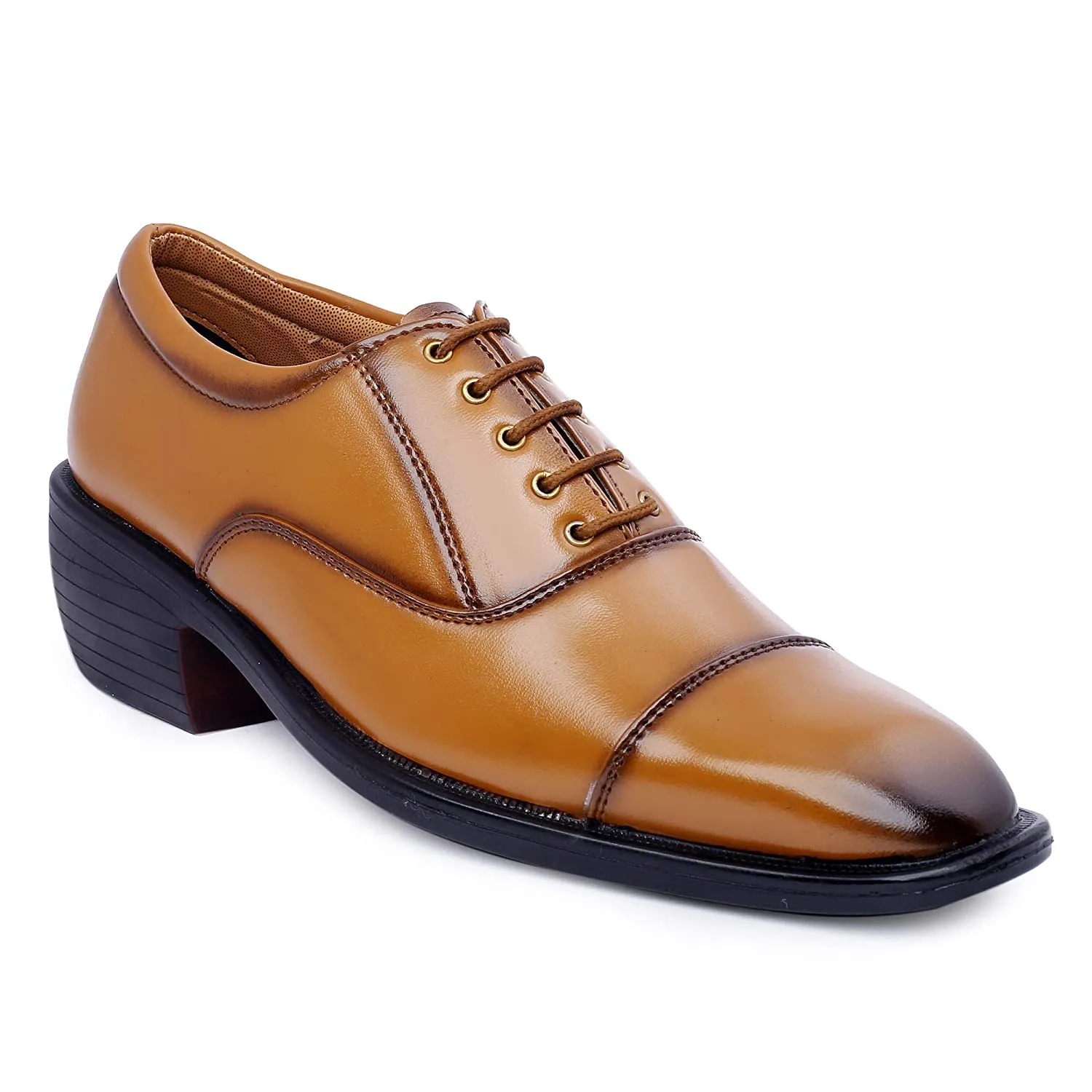 Fashionable Tan Casual And Formal Office Wear Lace-Up Shoes-JonasParamount