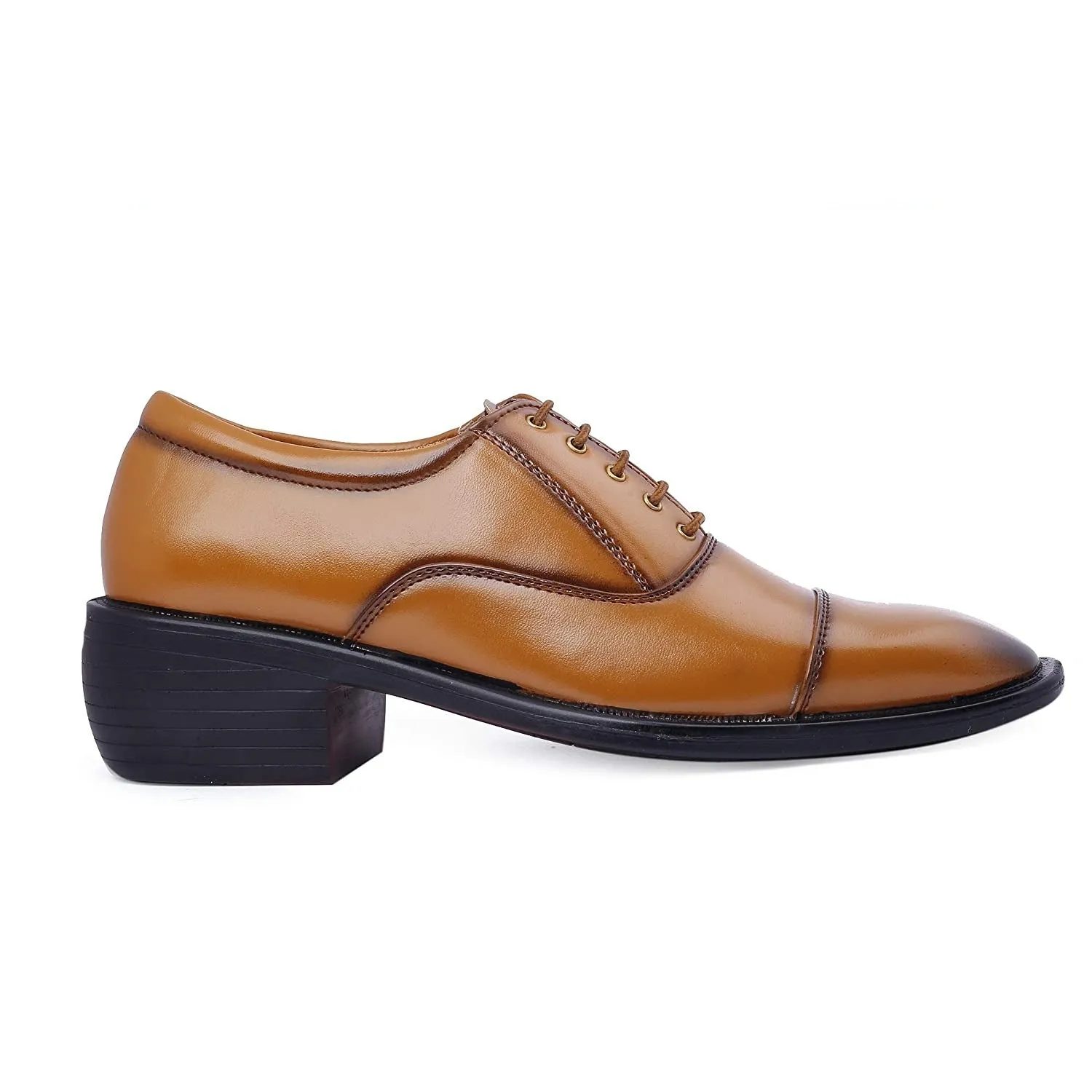 Fashionable Tan Casual And Formal Office Wear Lace-Up Shoes-JonasParamount