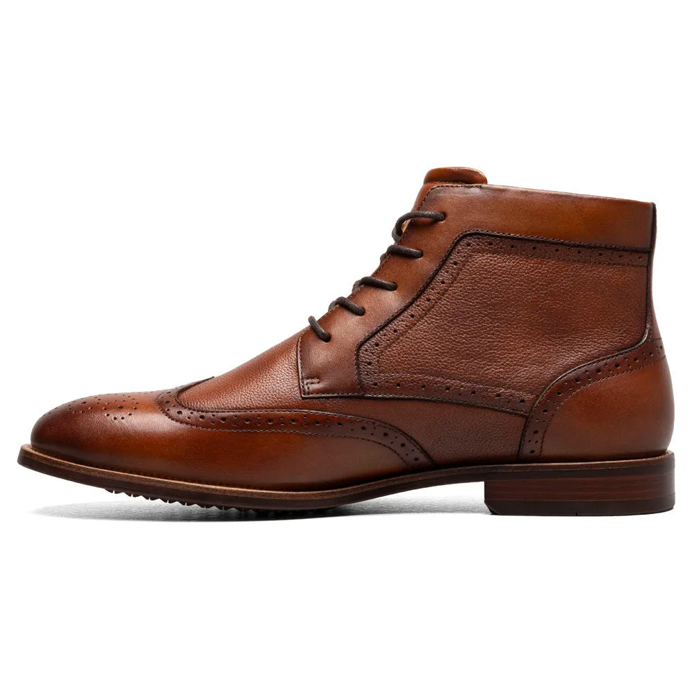 Florsheim RUCCI Wingtip Cognac Lace Up Boots