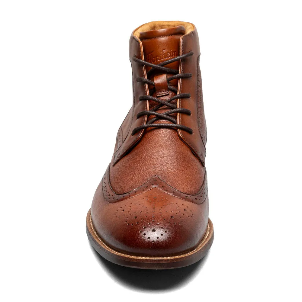 Florsheim RUCCI Wingtip Cognac Lace Up Boots