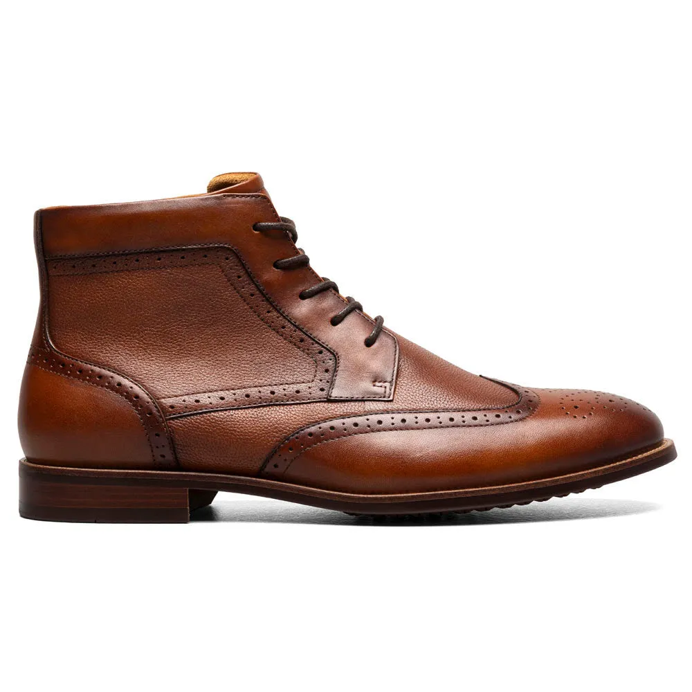 Florsheim RUCCI Wingtip Cognac Lace Up Boots