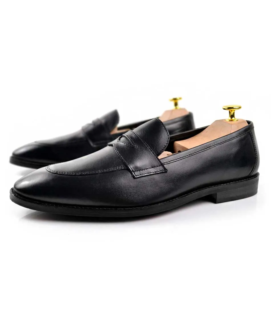 Full Black Penny Loafers