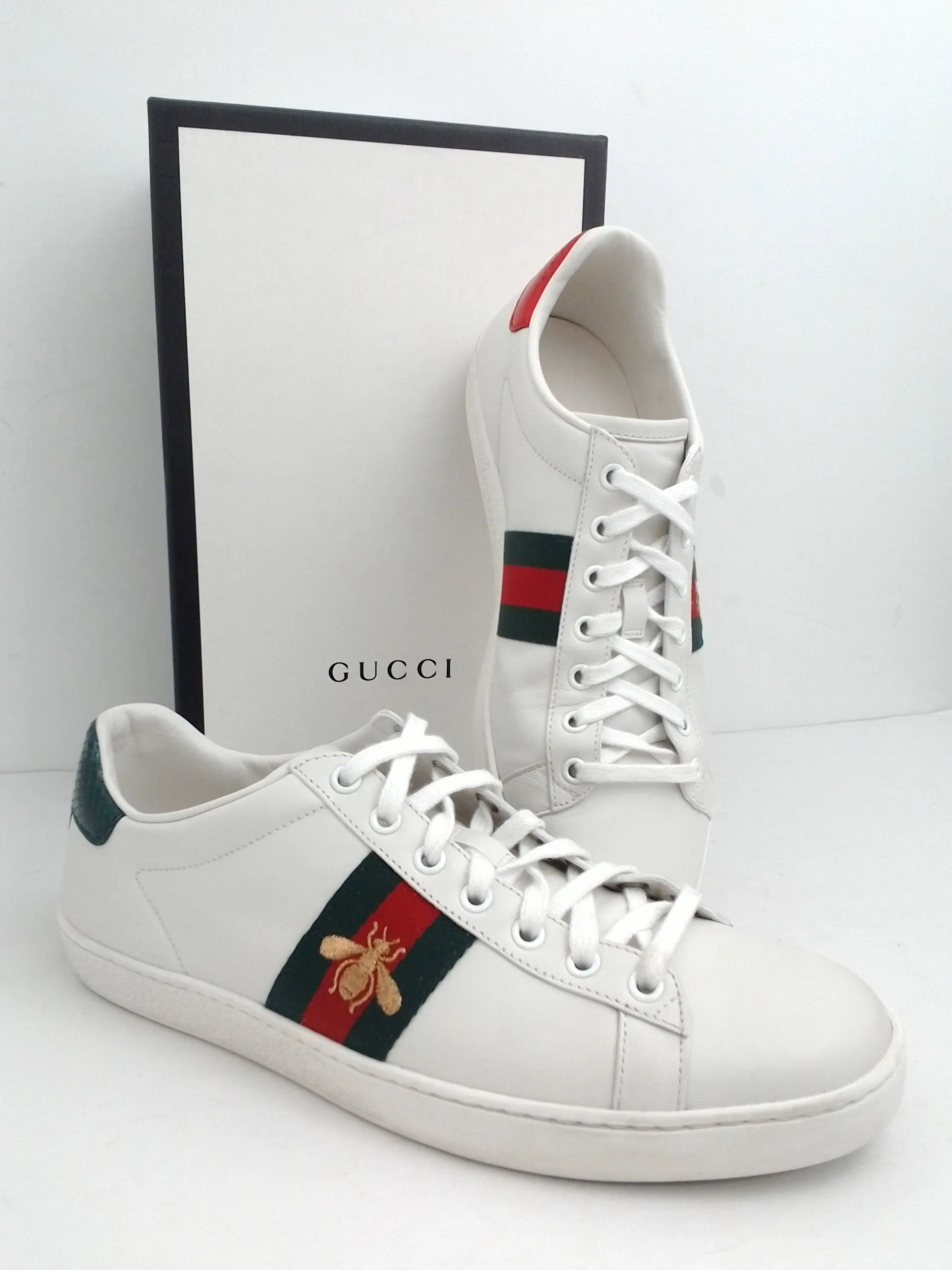 Gucci Women's Miro'Soft White Leather Sneakers Size 40