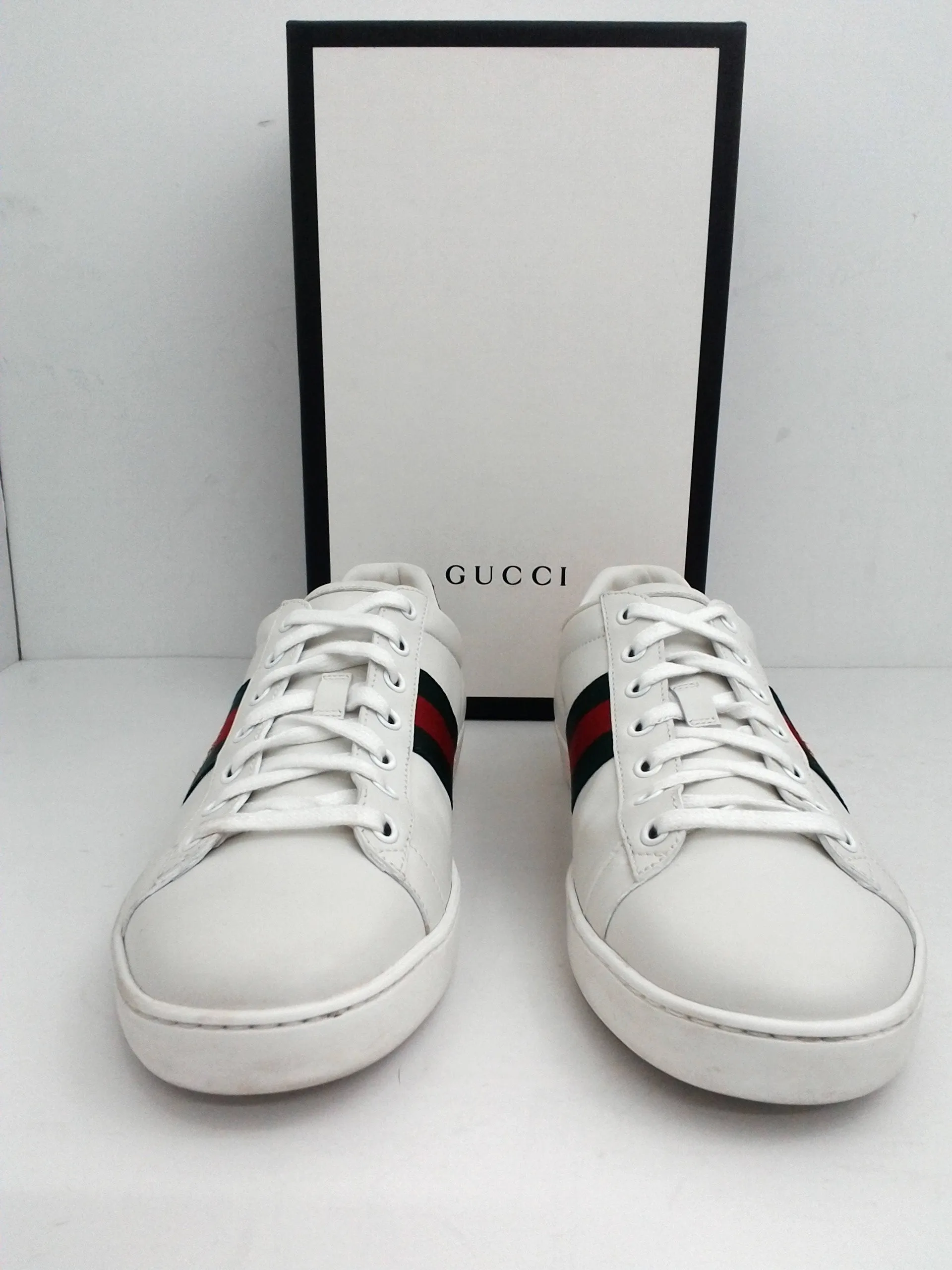 Gucci Women's Miro'Soft White Leather Sneakers Size 40