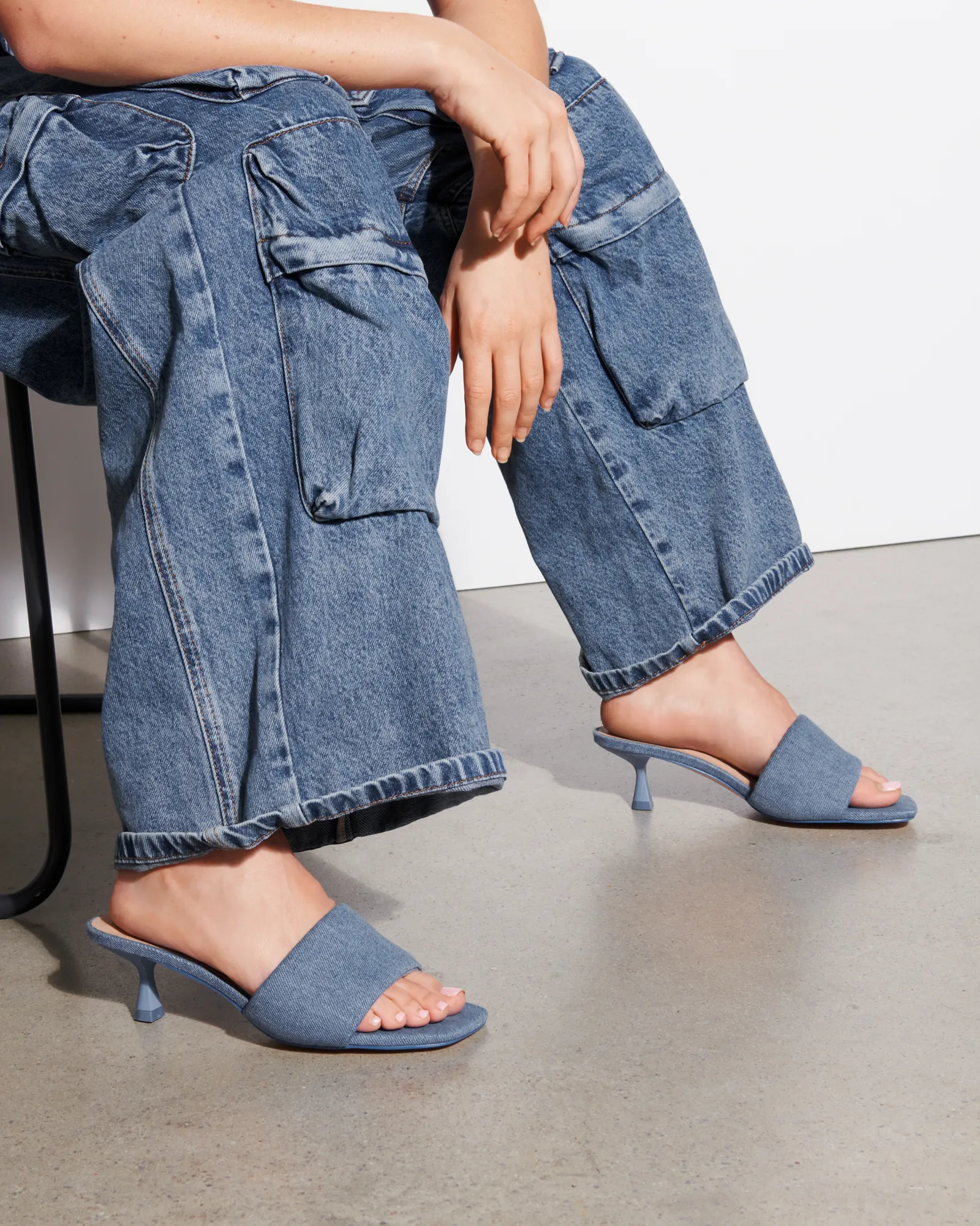 Luxe Heel Blue Denim