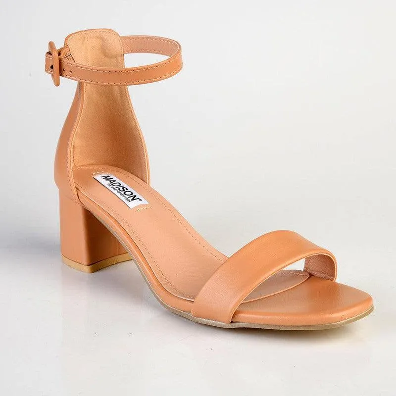 Madison Amira Block Heel Sandal - Nude