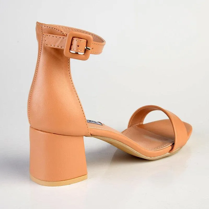 Madison Amira Block Heel Sandal - Nude