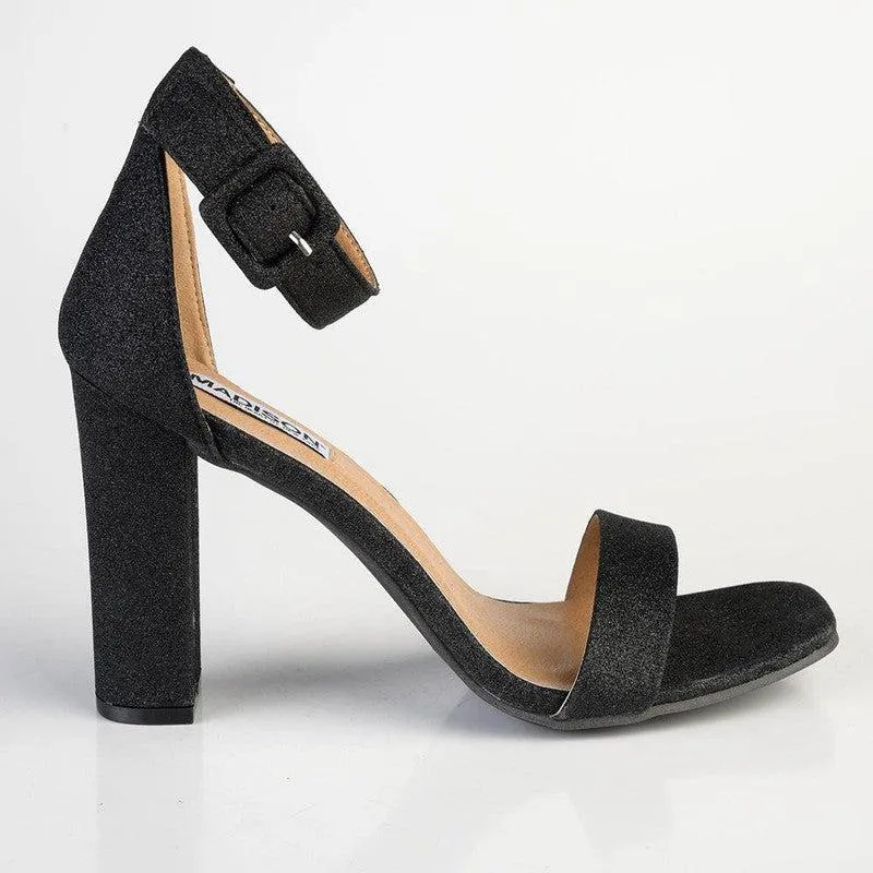 Madison Angelique Classic Block Heel Sandal - Black