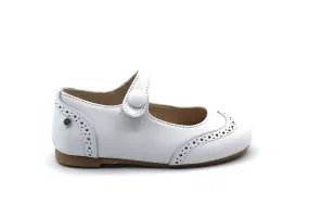 Manuela De Juan White Missy Wingtip Mary Jane