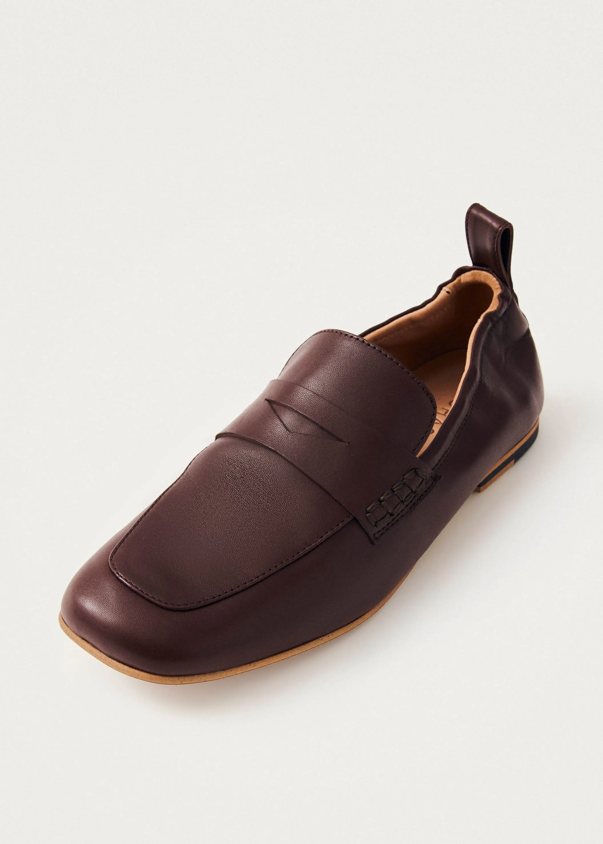 Milada Brown Leather Loafers