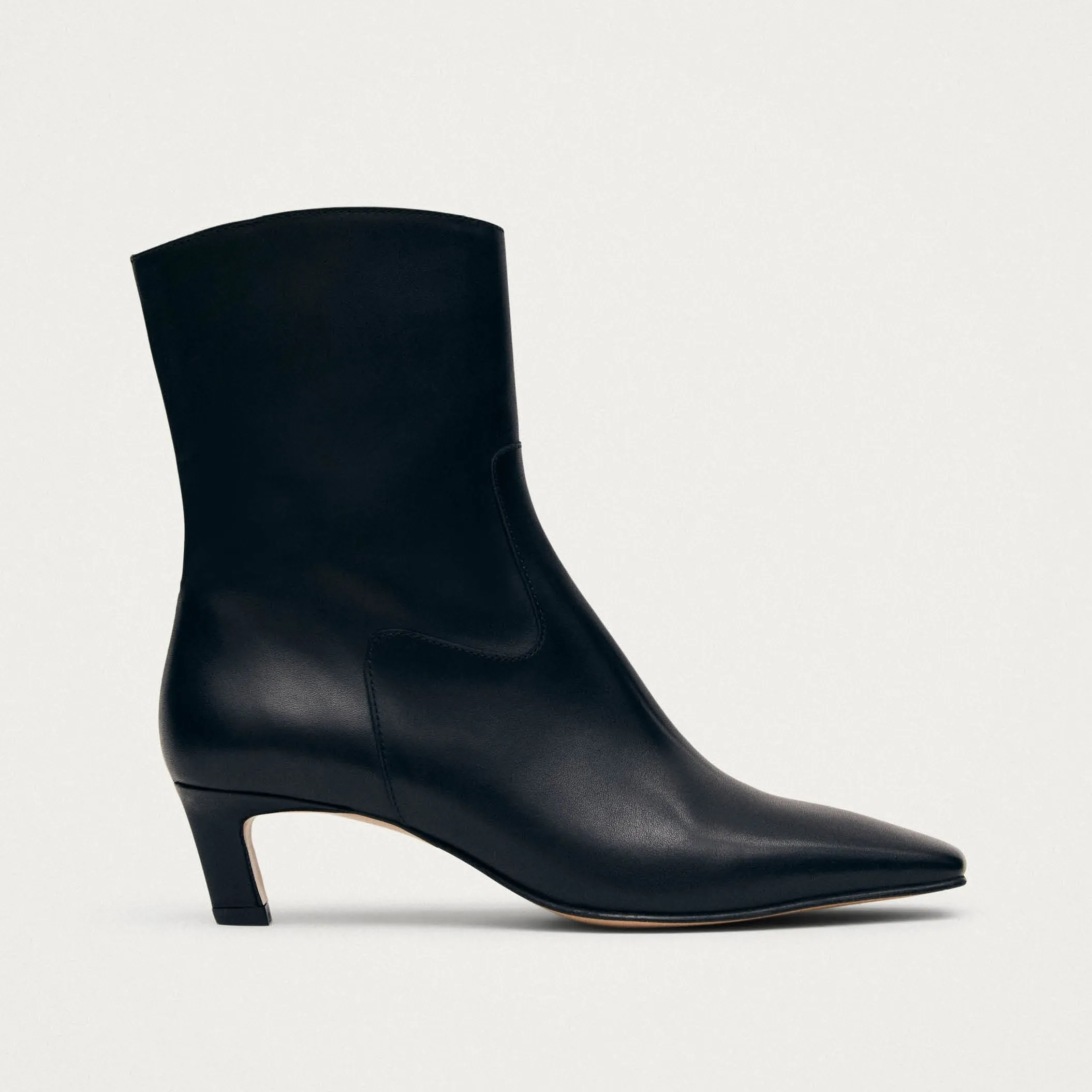 Nash Black Leather Ankle Boots