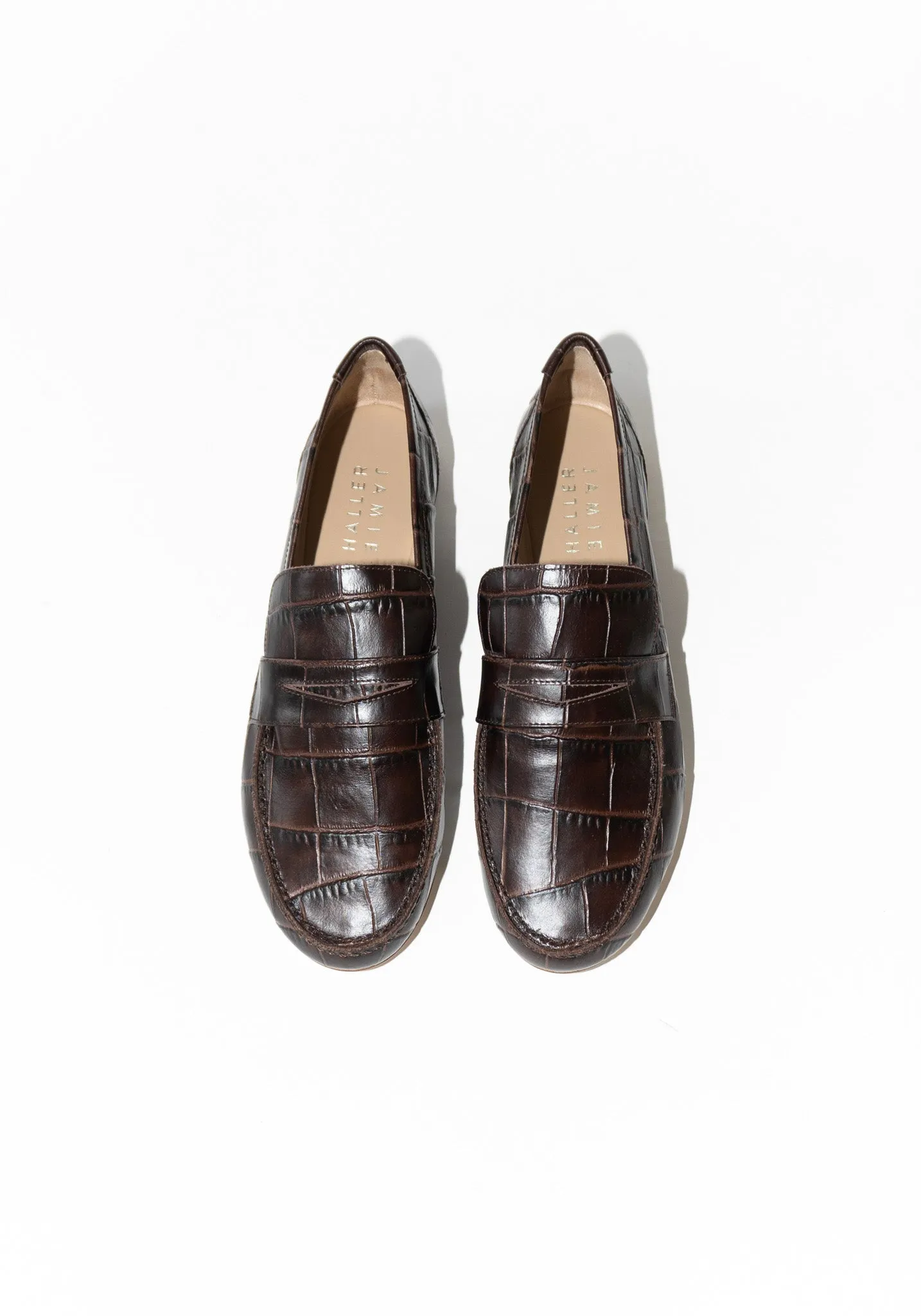 Penny Loafer in Brown Croc