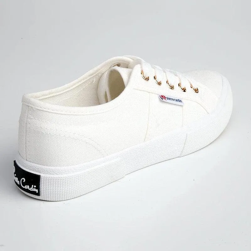 Pierre Cardin Calais Sneaker - White Gold Eyelet